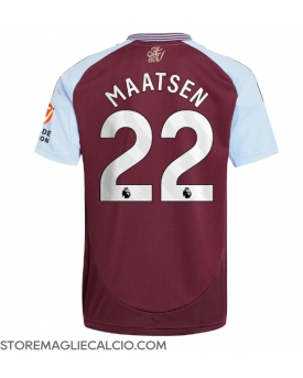 Aston Villa Ian Maatsen #22 Maglia Gara Casa Repliche 2024-25 Maniche Corte